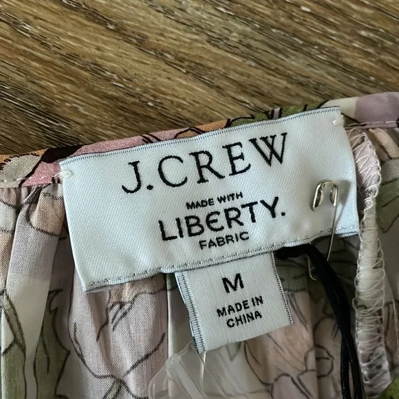 J Crew SMOCKED-WAIST MINI DRESS IN LIBERTY® BUTTERFIELD POPPY FABRIC NWT - Picture 3 of 11